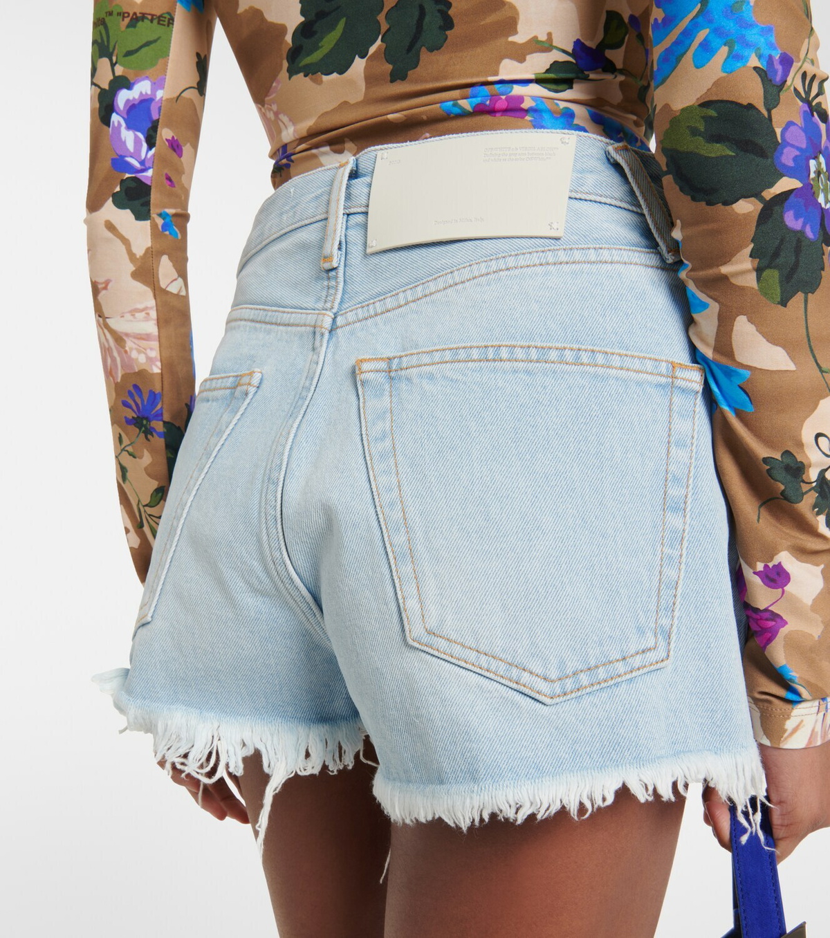 Abrand off white denim shorts. Worn a couple... | Depop