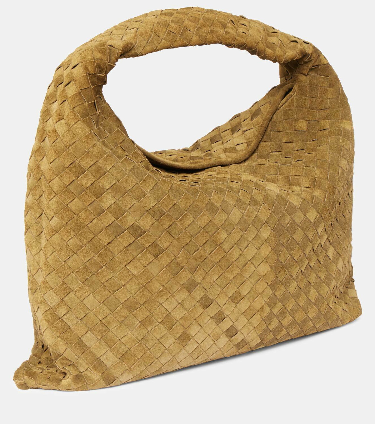 トートバッグ BOTTEGA VENETA LARGE SUEDE HOP BAG Bottega Veneta Hop Intrecciato Large suede tote bag Bottega