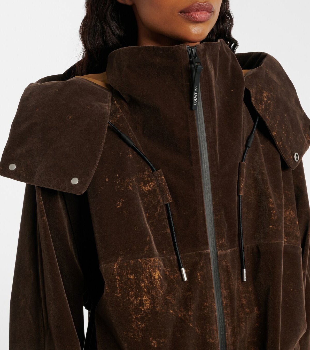 Loewe x On hooded oversized jacket