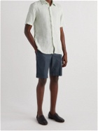 Lardini - Straight-Leg Cotton-Blend Bermuda Shorts - Blue