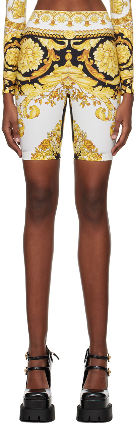 Photo: Versace Underwear White & Gold Barocco Shorts