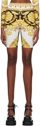 Versace Underwear White & Gold Barocco Shorts