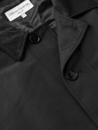 Officine Générale - Griffin Corduroy-Trimmed Tech Cotton-Blend Coat - Black