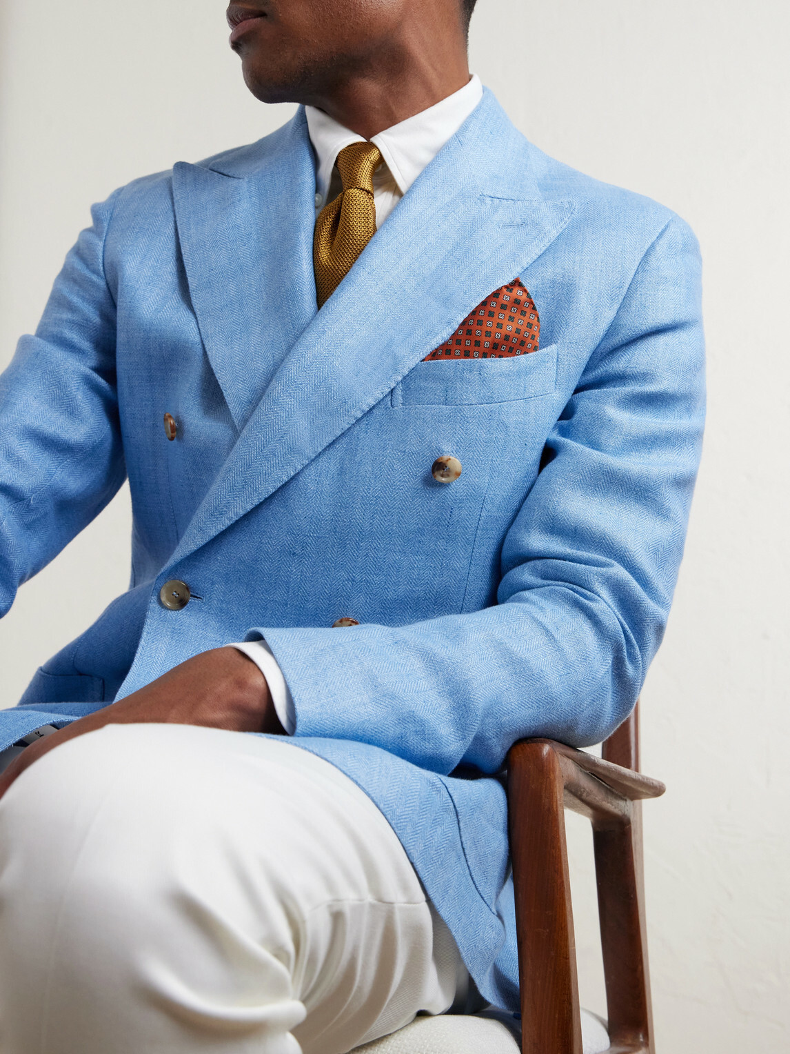 De Petrillo - Printed Silk-Twill Pocket Square