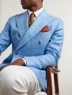 De Petrillo - Printed Silk-Twill Pocket Square