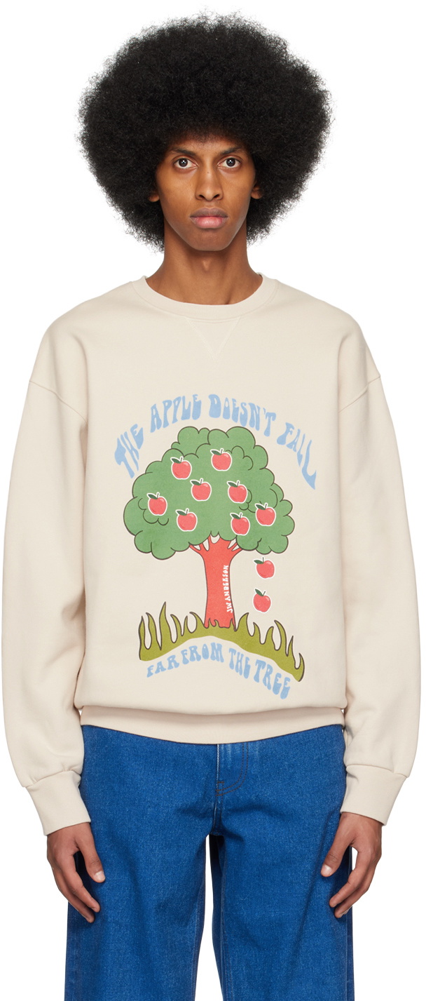 JW Anderson Beige Apple Tree Sweatshirt JW Anderson