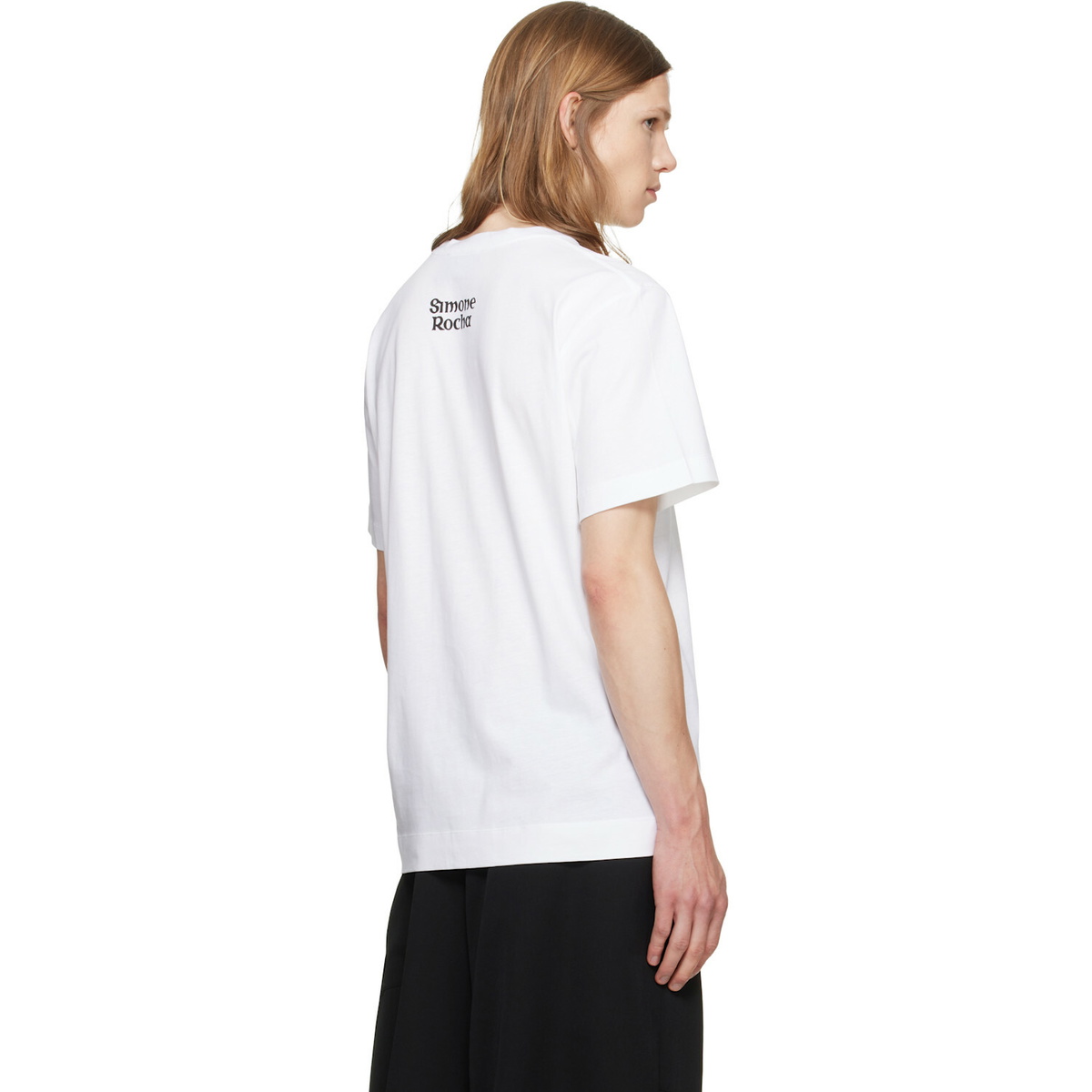 Simone Rocha White 'Coming Up Roses' Print T-shirt