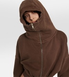 Entire Studios Cropped zip-up cotton hoodie