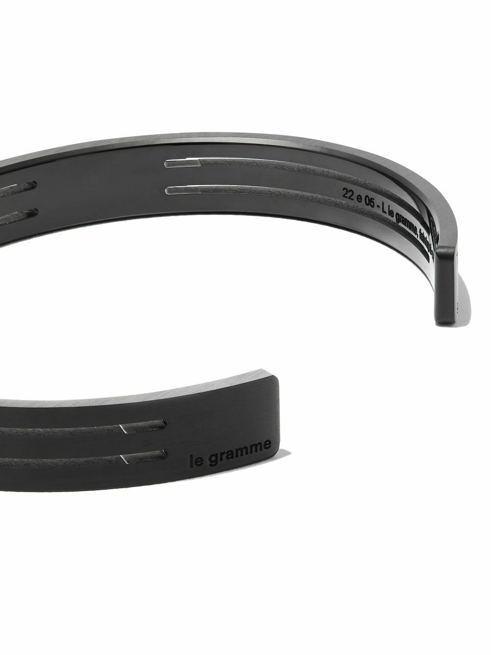 Le Gramme Titanium Le 9g Brushed Punched Ribbon Bracelet