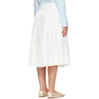 Sandy Liang White Murano Midi Skirt