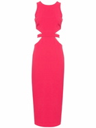 RACIL Pink Jerry Crepe Midi Dress