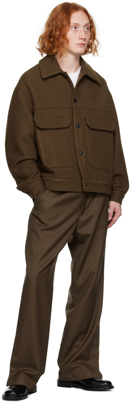 Lownn Brown Elasticized Trousers