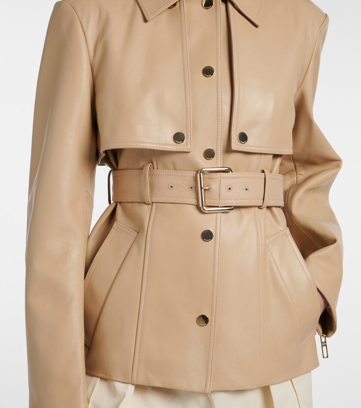 Sportmax Stenzone convertible leather jacket