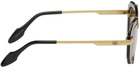 JW Anderson SSENSE Exclusive Black & Gold Geometric Sunglasses
