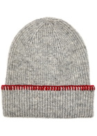 Damson Madder Ribbed Knitted Beanie - Grey - One Size