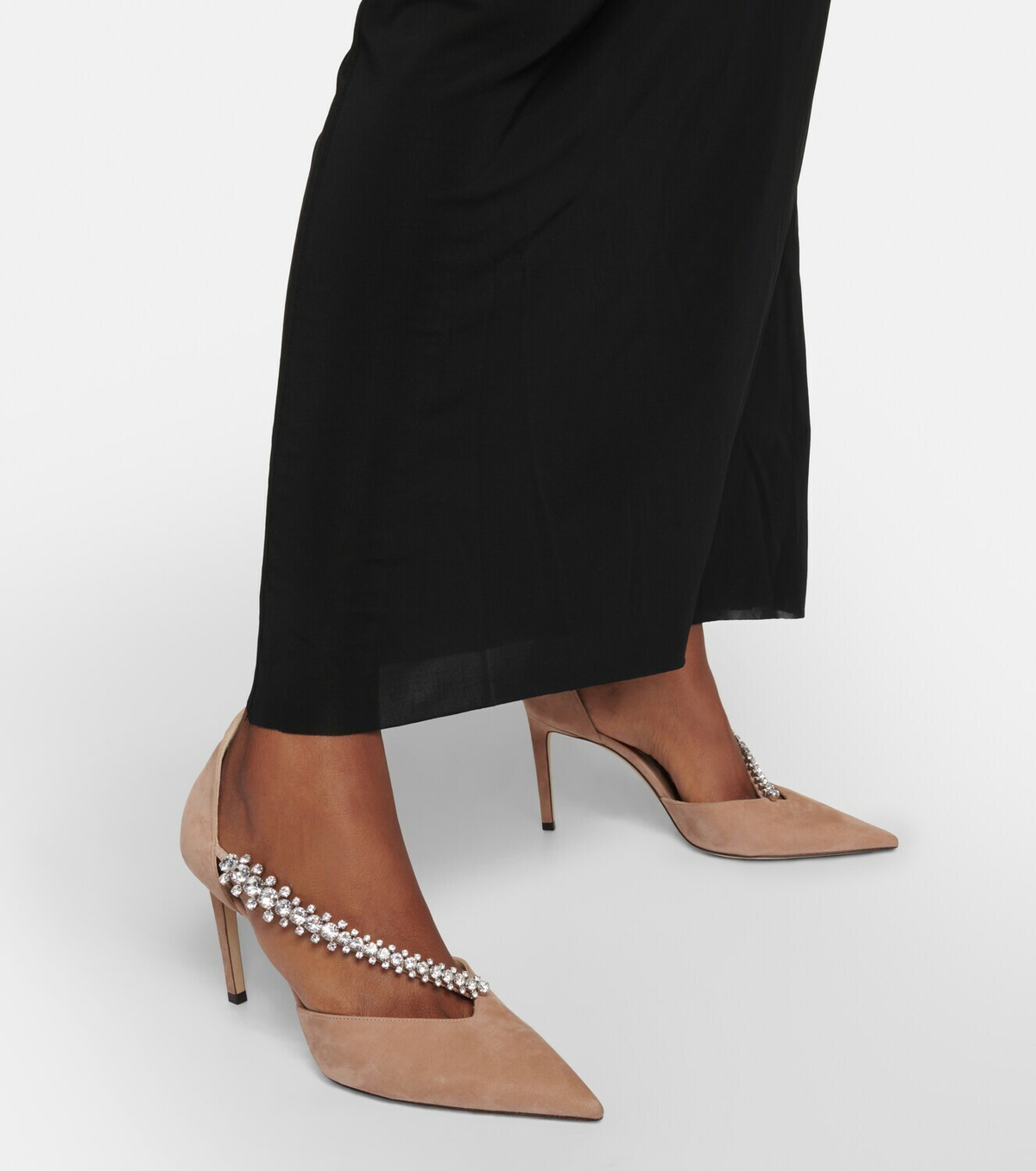 Jimmy Choo Bee 85 embellished suede pumps Jimmy Choo