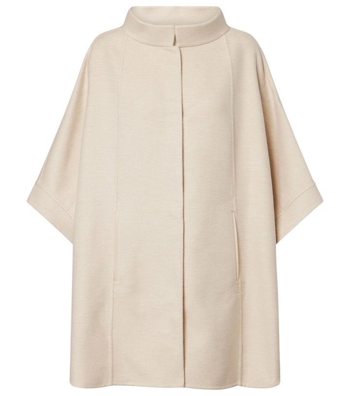 Photo: Loro Piana Salzburg leather-trimmed cashmere cape