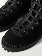 Yuketen - Leather-Trimmed Suede Boots - Black