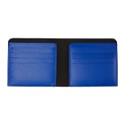 Neil Barrett Black and Blue Large Leather Bifold Wallet