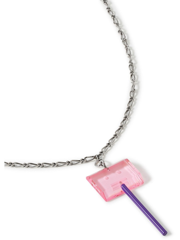 Photo: Acne Studios - Silver-Tone and Resin Pendant Necklace