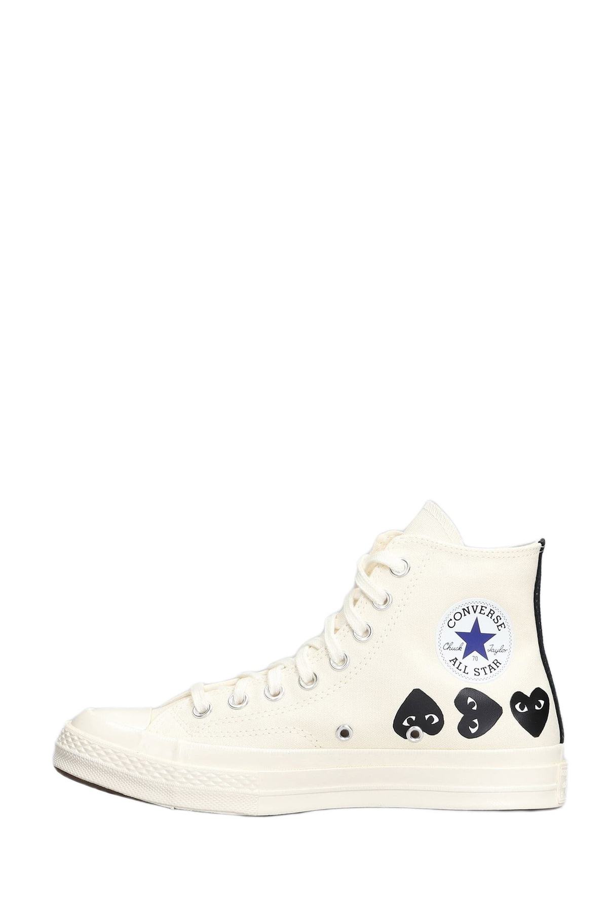 Comme des Garçons Play Chuck 70 Cdg High Sneakers In Beige Cotton