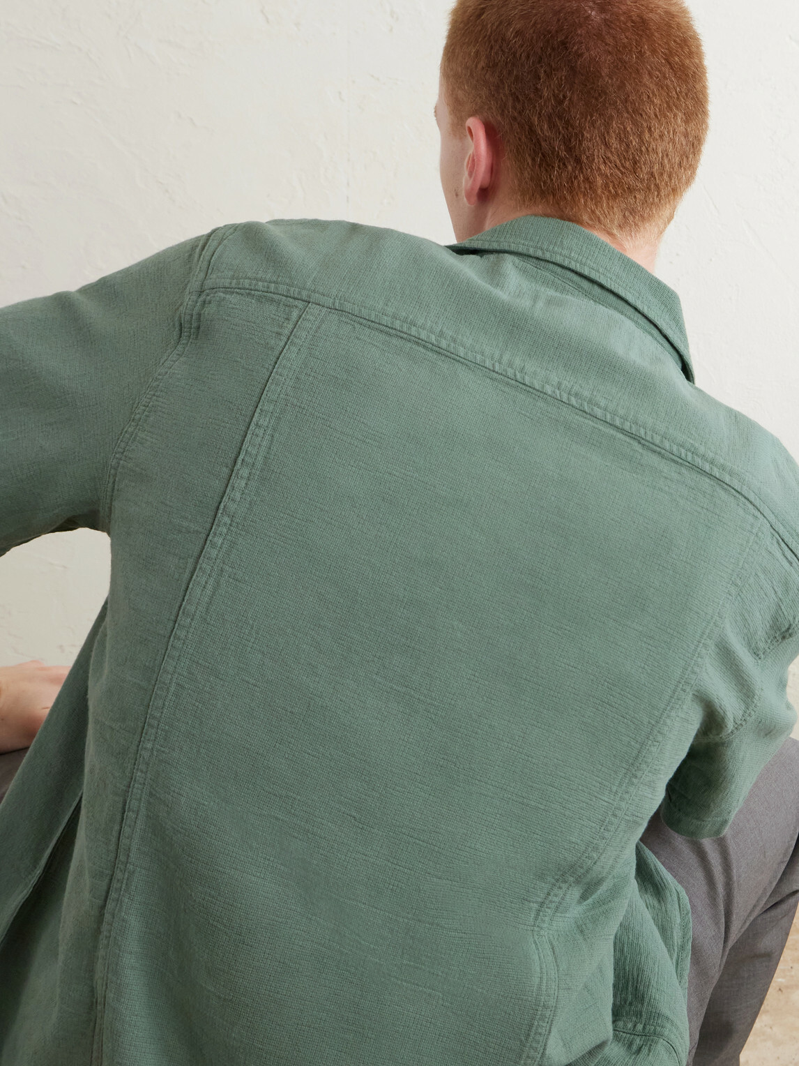 Corridor - Convertible-Collar Cotton-Hopsack Shirt - Green
