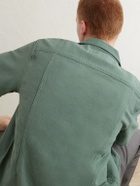 Corridor - Convertible-Collar Cotton-Hopsack Shirt - Green