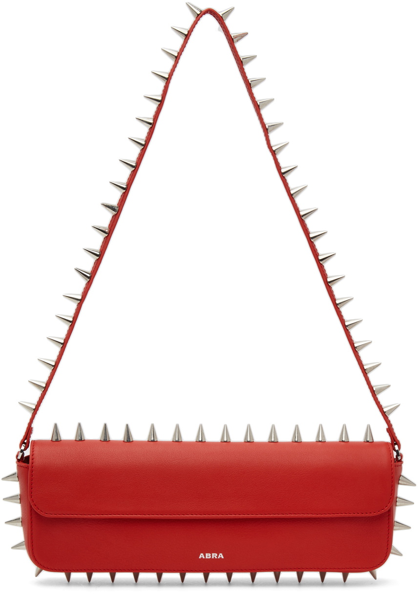 Abra Red Spike Baguette Bag ABRA