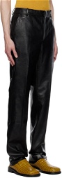 Situationist Black YASPIS Edition Faux-Leather Trousers