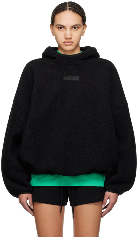 Photo: Fear of God ESSENTIALS Black Patch Hoodie