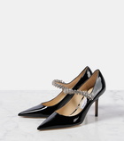 Jimmy Choo Bing 85 embellished patent leather pumps