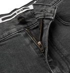 McQ Alexander McQueen - Strummer Slim-Fit Panelled Stretch-Denim Jeans - Men - Gray