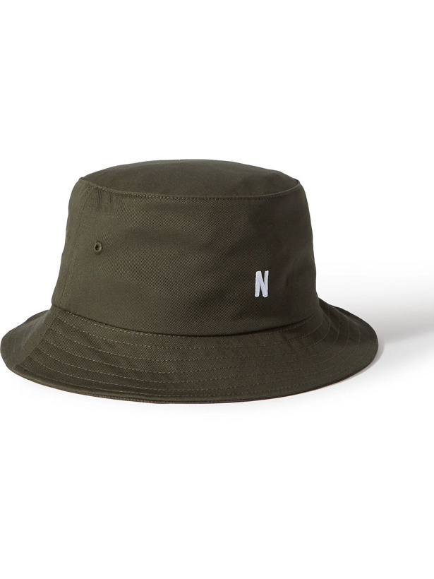 Photo: Norse Projects - Logo-Embroidered Cotton-Twill Bucket Hat