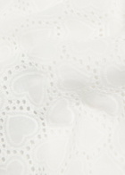 Sister Jane Blanca Broderie-anglaise Cotton Cropped Blouse White And Black