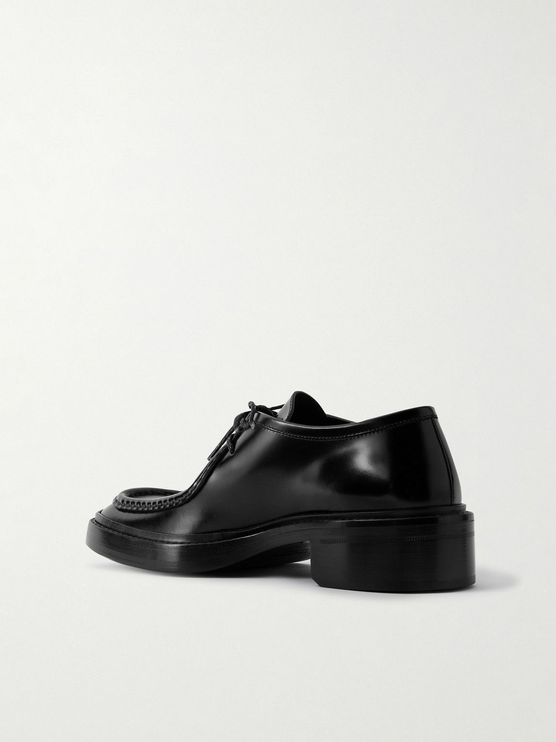 SAINT LAURENT - New Bourbon Patent-Leather Brogues - Black