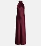 Galvan Sienna halterneck satin gown