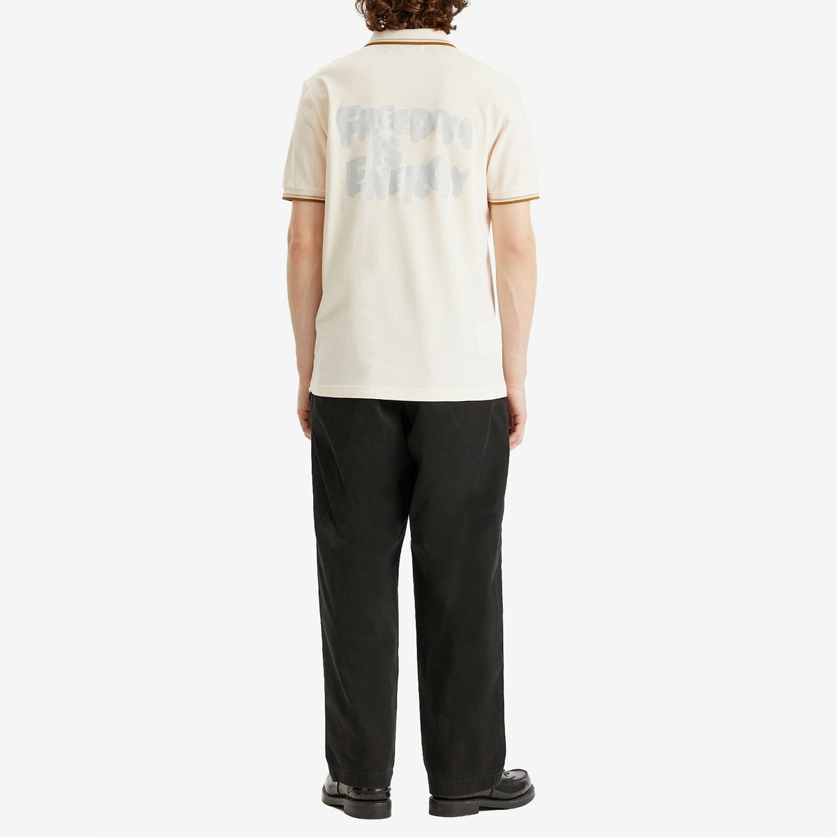 Comme des Garçons SHIRT Men's x Fred Perry Polo Shirt in Peach