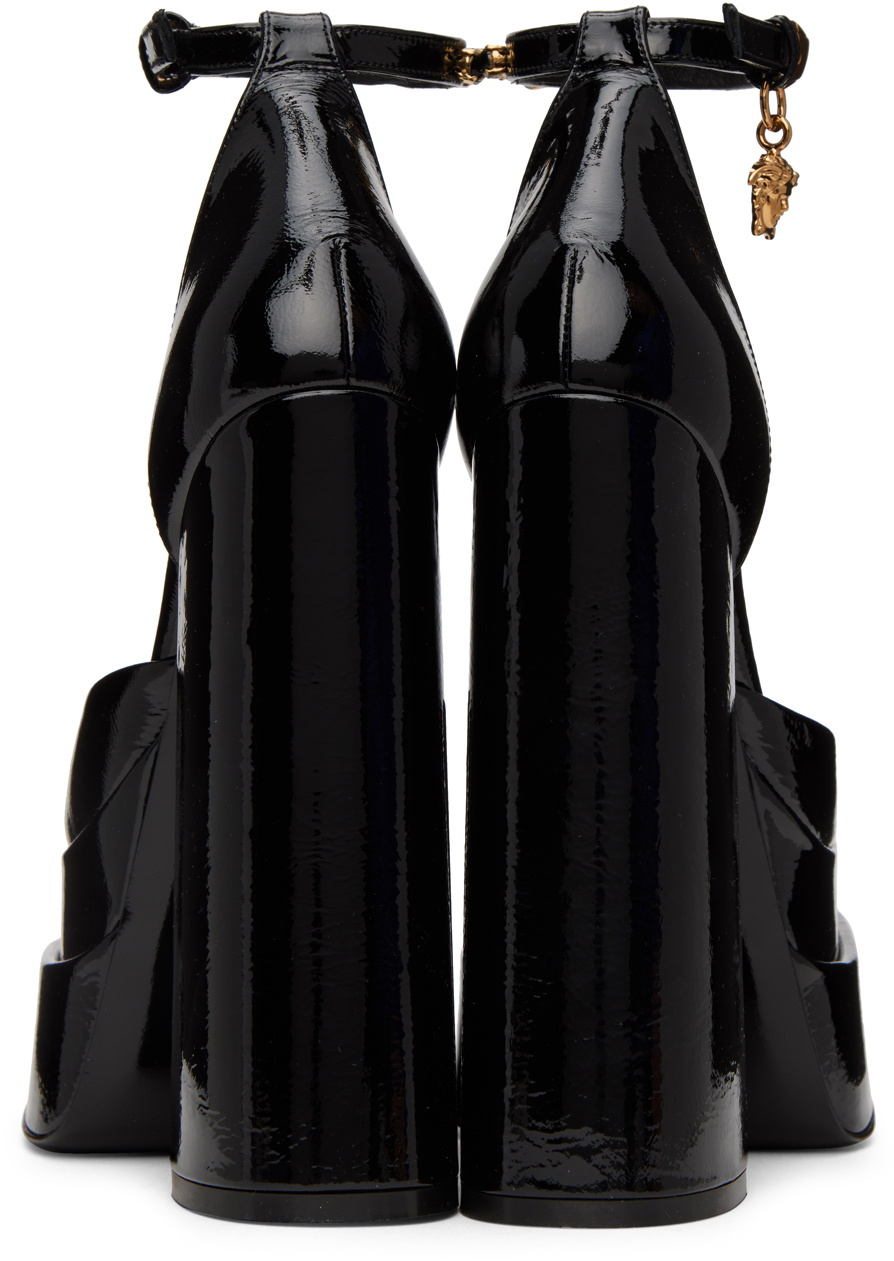 Versace Black Aevitas Platform Heels