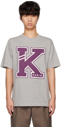 Kenzo Gray Kenzo Paris College Classic T-Shirt