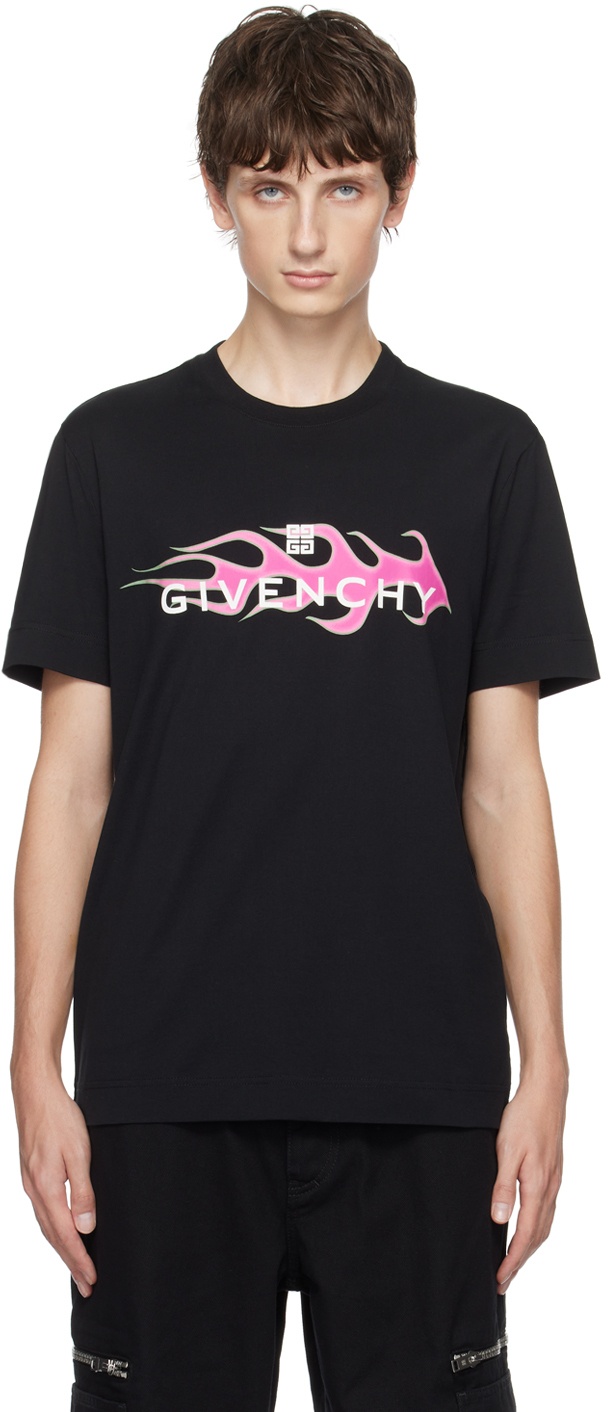 Givenchy Black Flames T-Shirt Givenchy