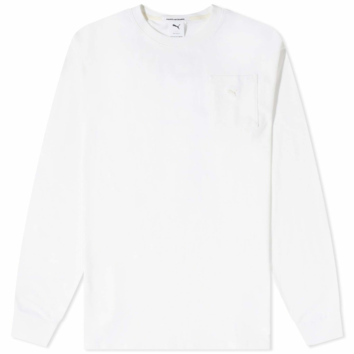Photo: Puma Men's Long Sleeve MMQ Baseline Pocket T-Shirt in Puma White