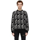 AMIRI Black and White Grateful Dead Skeleton Sweater