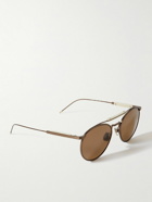 Brunello Cucinelli - Aviator-Style Gold-Tone Sunglasses