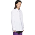 D.Gnak by Kang.D White Blazer Detailed Shirt