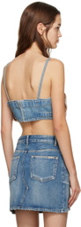 DRAE Blue Spaghetti Strap Denim Camisole
