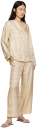 TOTEME Beige Monogram Lounge Pants