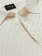 Brioni - Cotton, Cashmere and Silk-Blend Polo Shirt - Neutrals