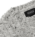 Howlin' - Little Larry Cable-Knit Colour-Block Mélange Wool Sweater - Men - Gray