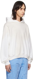 Acne Studios Off-White Distressed Hoodie