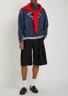 Willy Chavarria Community Printed Cotton Sweatshirt Navy